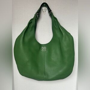 Coach Julia Green Pebbles Leather Tote Bag